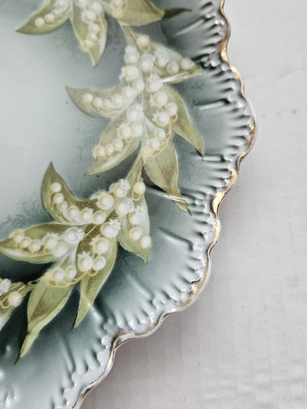 Vintage RC Rosenthal Bavaria Monbijou Lily of the Valley Hand Painted Gold Trim